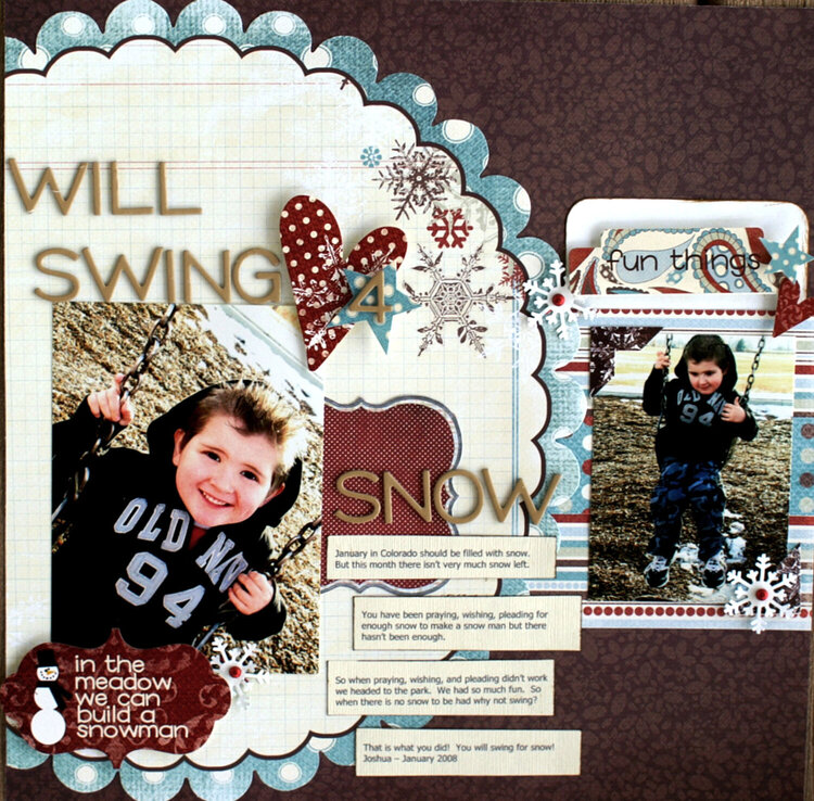 Will Swing 4 Snow &quot; My Scrapbook Nook January Kit&quot;