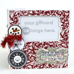 Teresa Collins Christmas Home Snowman Gift card holder