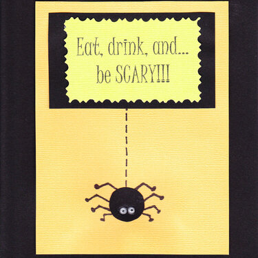 Halloween Card &quot;Eat, Drink, and be Scary&quot;