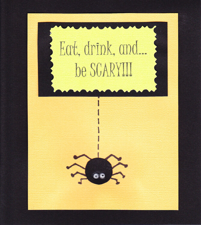Halloween Card &quot;Eat, Drink, and be Scary&quot;