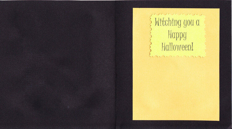 Halloween Card Inside