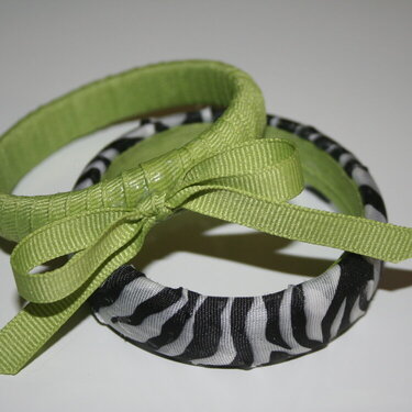 Ribbon Covered Bracelets