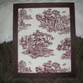 Red Toile Memo Board