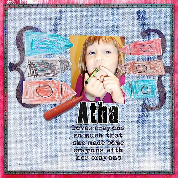 crayons with her crayons