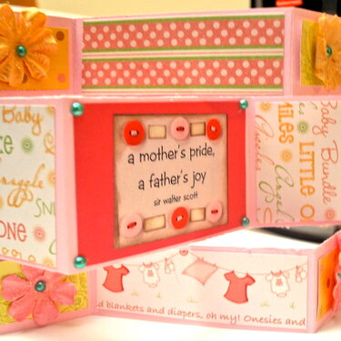 Baby Girl Tri-shutter card
