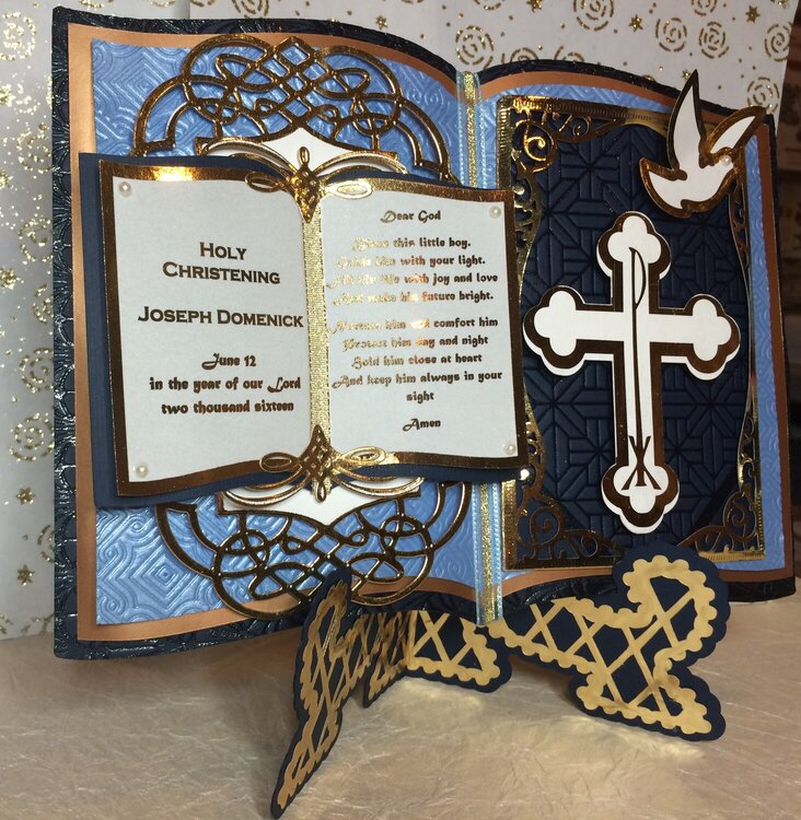 Baptism Christening Bookatrix Card
