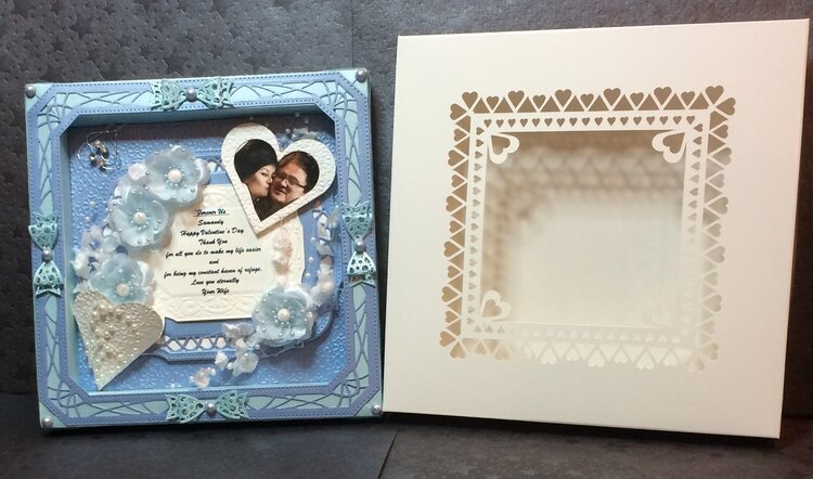 Valentine&#039;s Shadowbox in Blue