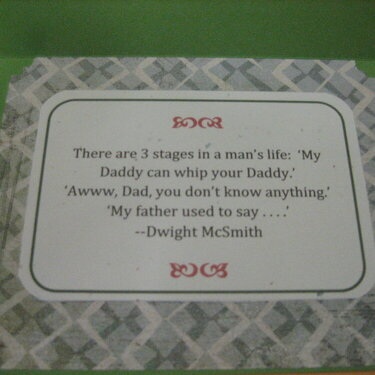 Father&#039;s Day Card, Inside