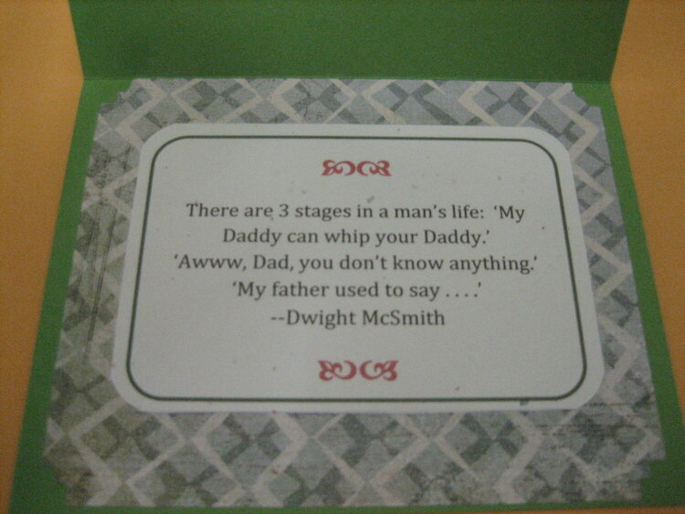 Father&#039;s Day Card, Inside