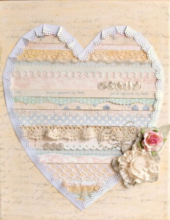 Shabby Chic altered canvas