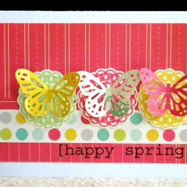 Happy Spring card *SRM stickers*