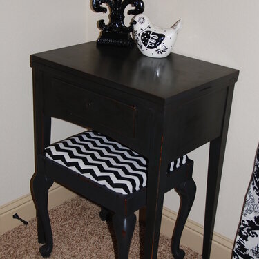 Refurbished Antique Sewing Table