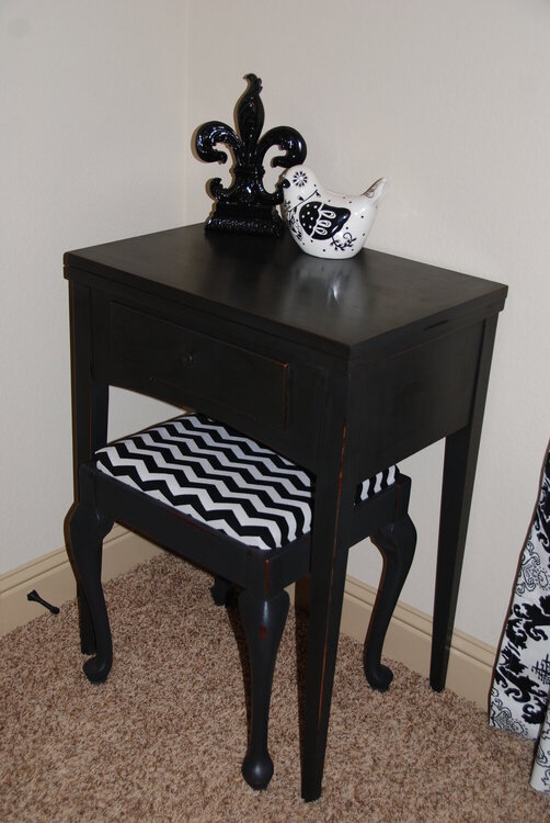 Refurbished Antique Sewing Table