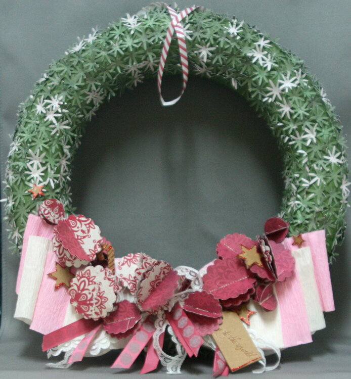 Wreath featuring New Ruby Rock it Christmas