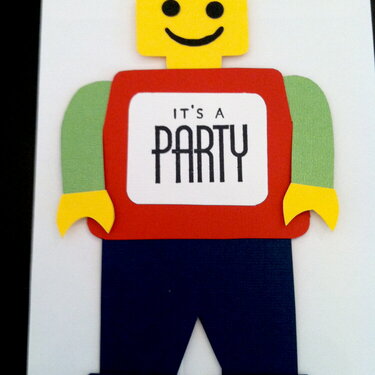 Lego Man B-day Invite