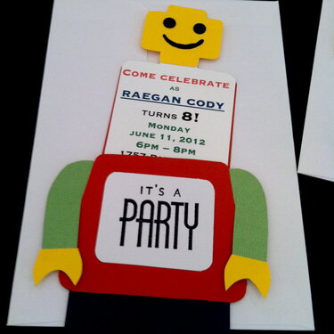 Lego Man B-day Invite
