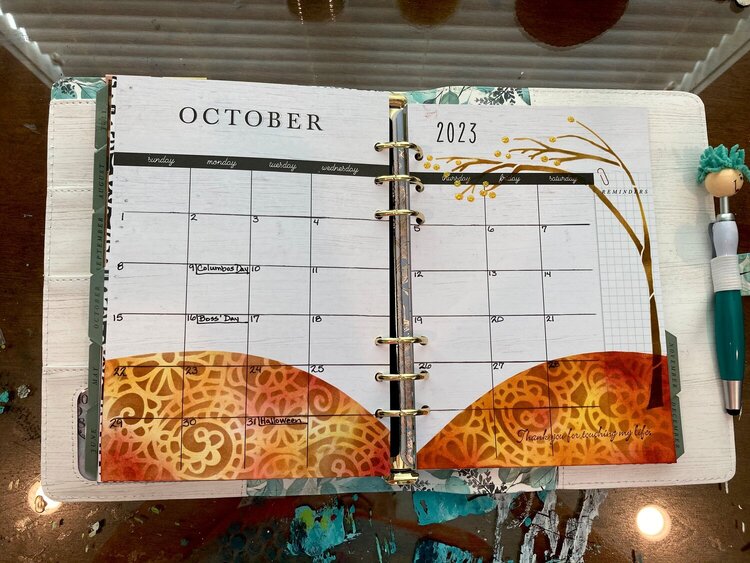 Planner for friend - Oct. 2023