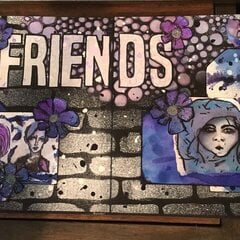 Missing my Friends art journal layout