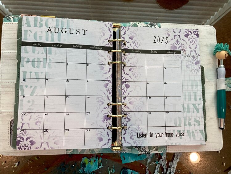 Planner for friend - Aug 2023