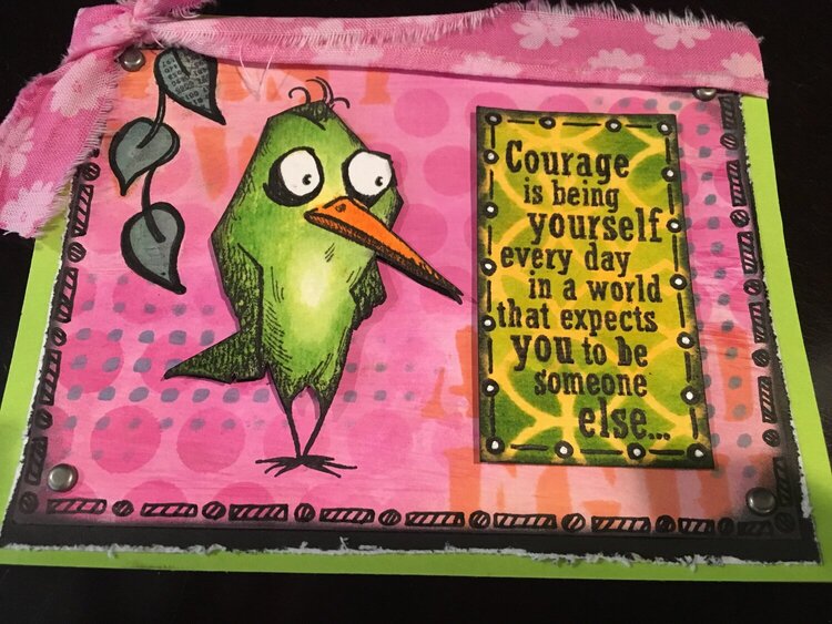 Courage Bird Card - J. Todd
