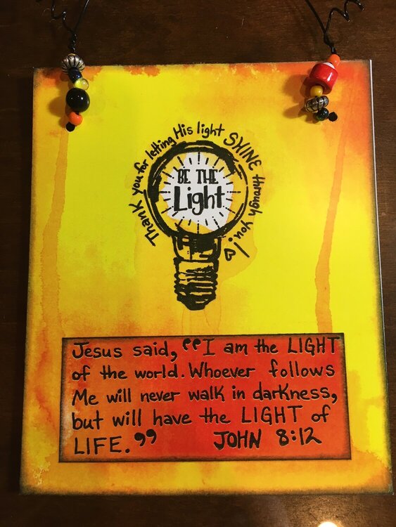 Be The Light - wall hanging for teacher bds