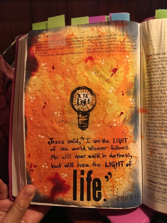 Bible Journaling - M.Garred (Be the Light)