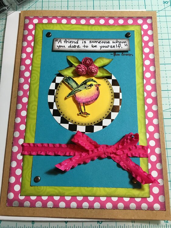 Bird Birthday Card - brights