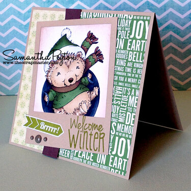 Welcome Winter Hedgie Card