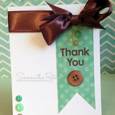 No Stamping Thank You Card