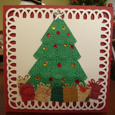 Martha Stewart punch tree card.