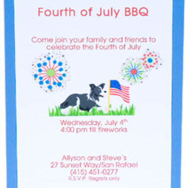 Fourth of July BBQ Invitation
