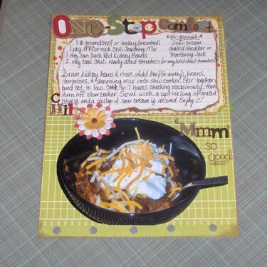 CC Recipe Flip-Book Pg. 12: One-Step Comfort Chili~COMPLETE w/PHOTO!