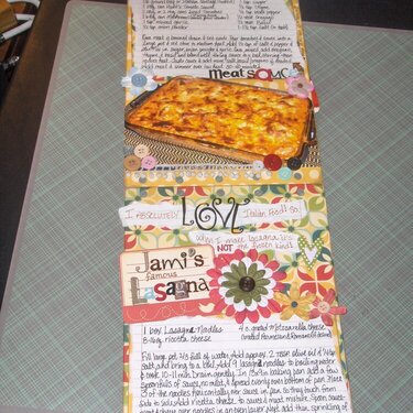 CC Recipe Flip-Book Pgs. 14 &amp; 15: Jami&#039;s Famous Lasagna~COMPLETE w/Photo!