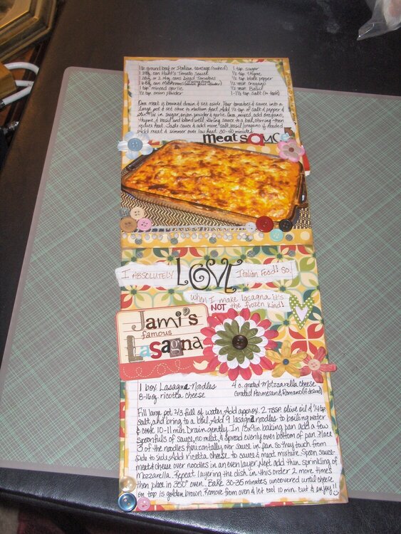 CC Recipe Flip-Book Pgs. 14 &amp; 15: Jami&#039;s Famous Lasagna~COMPLETE w/Photo!