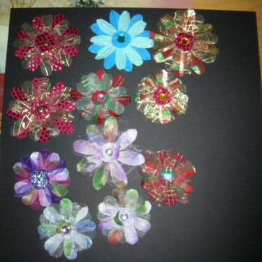 more home made flowers.