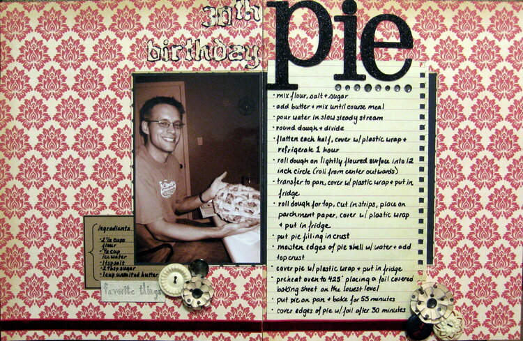 30th Birthday Pie