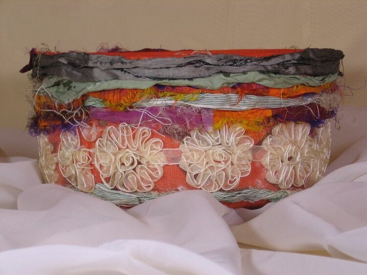 decorative basket of felt