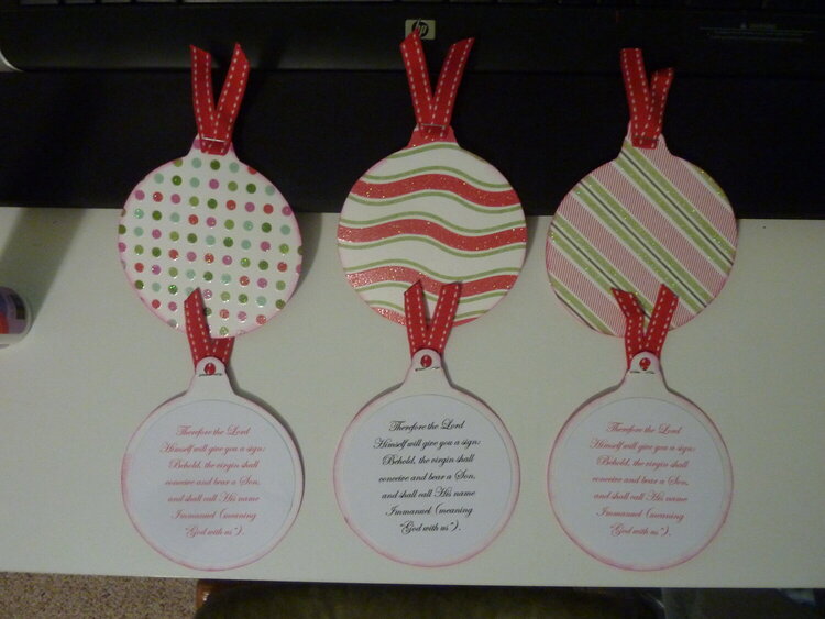 Tags made for cookie platters.