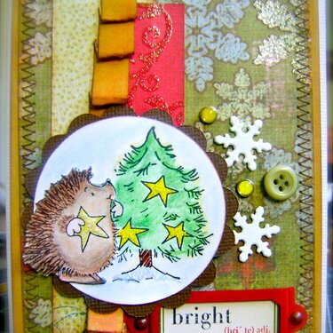 Penny Black Hedgehog Christmas Card