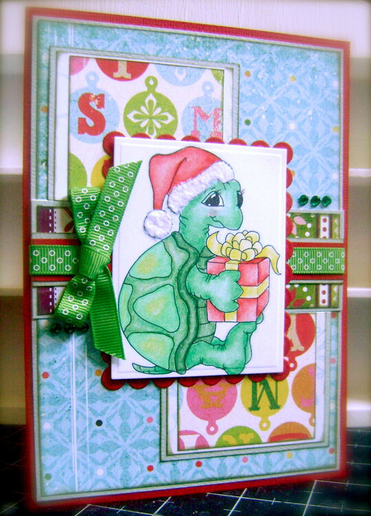Christmas Turtle *Whimsy Stamps*