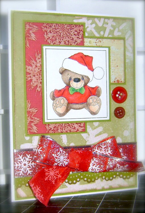 christmas bear *whimsy stamps*