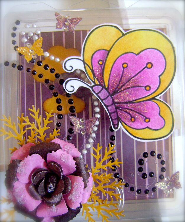 Butterfly Treat Box *Whimsy Stamps* and *Flying Unicorn*