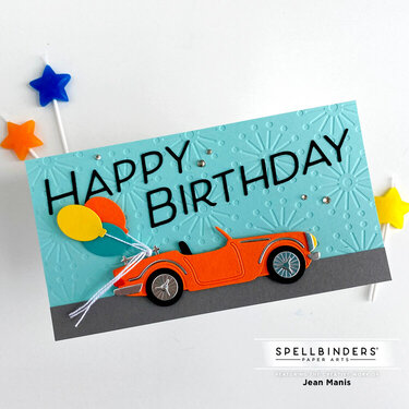 Car-themed birthday card