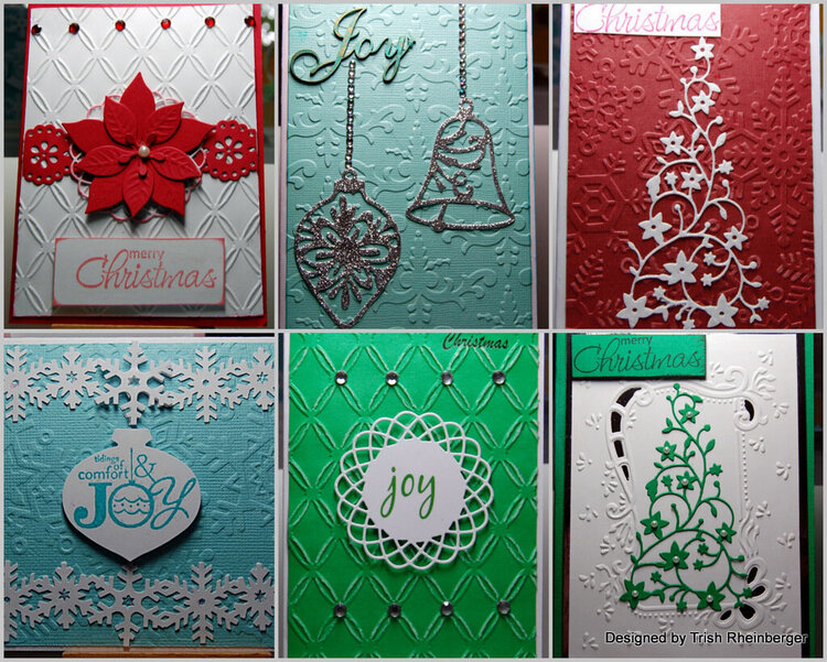 A collage of some of my chrissy cards