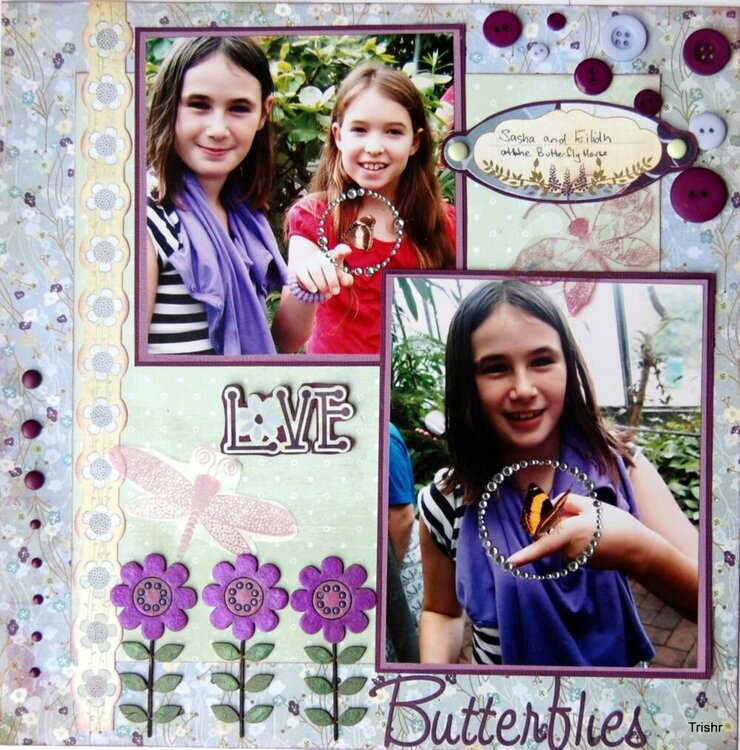 Eilidh and Sasha love butterflies