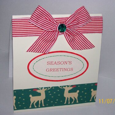 reindeer card.