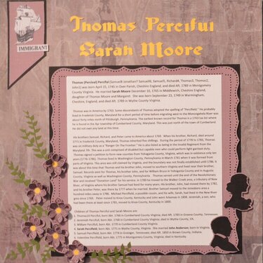 Thomas Perciful and Sarah Moore