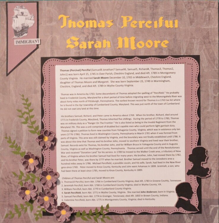 Thomas Perciful and Sarah Moore