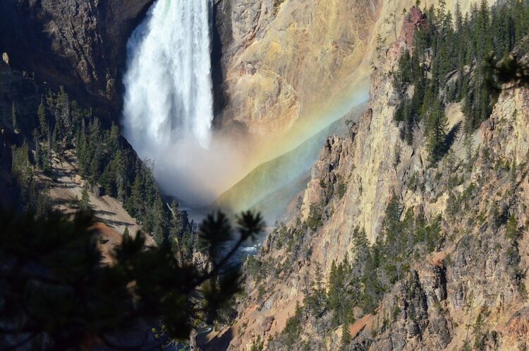 Yellowstone Lower Falls rainbow