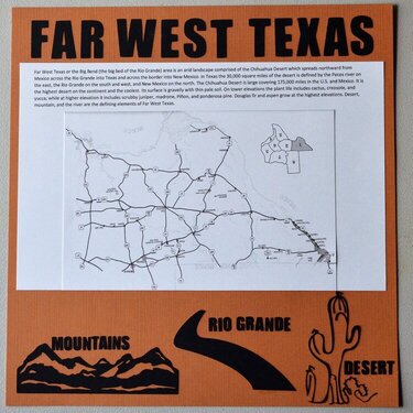 Section Covers for my Texas History Album  OH, I forgot to say I did not glue the map up side down. I just took the photo with i